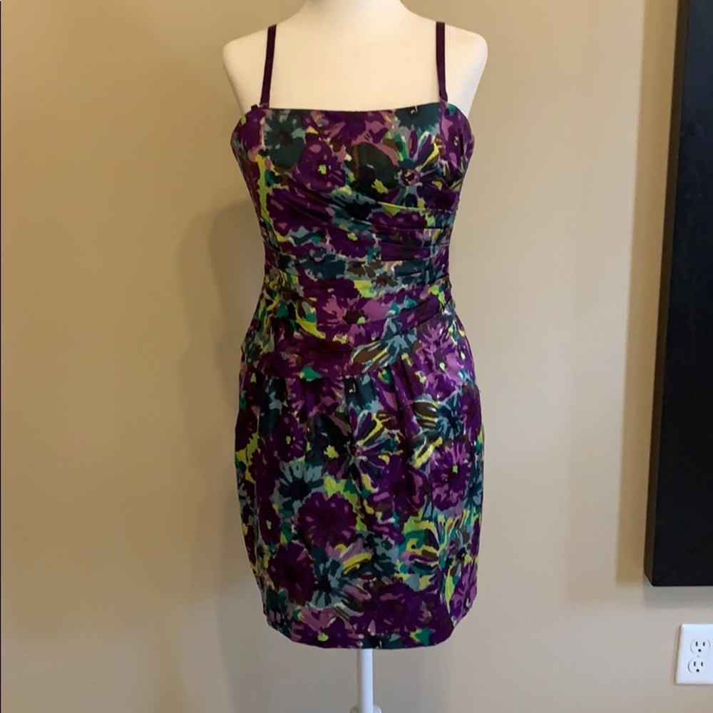 BCBG strapless taffeta dress